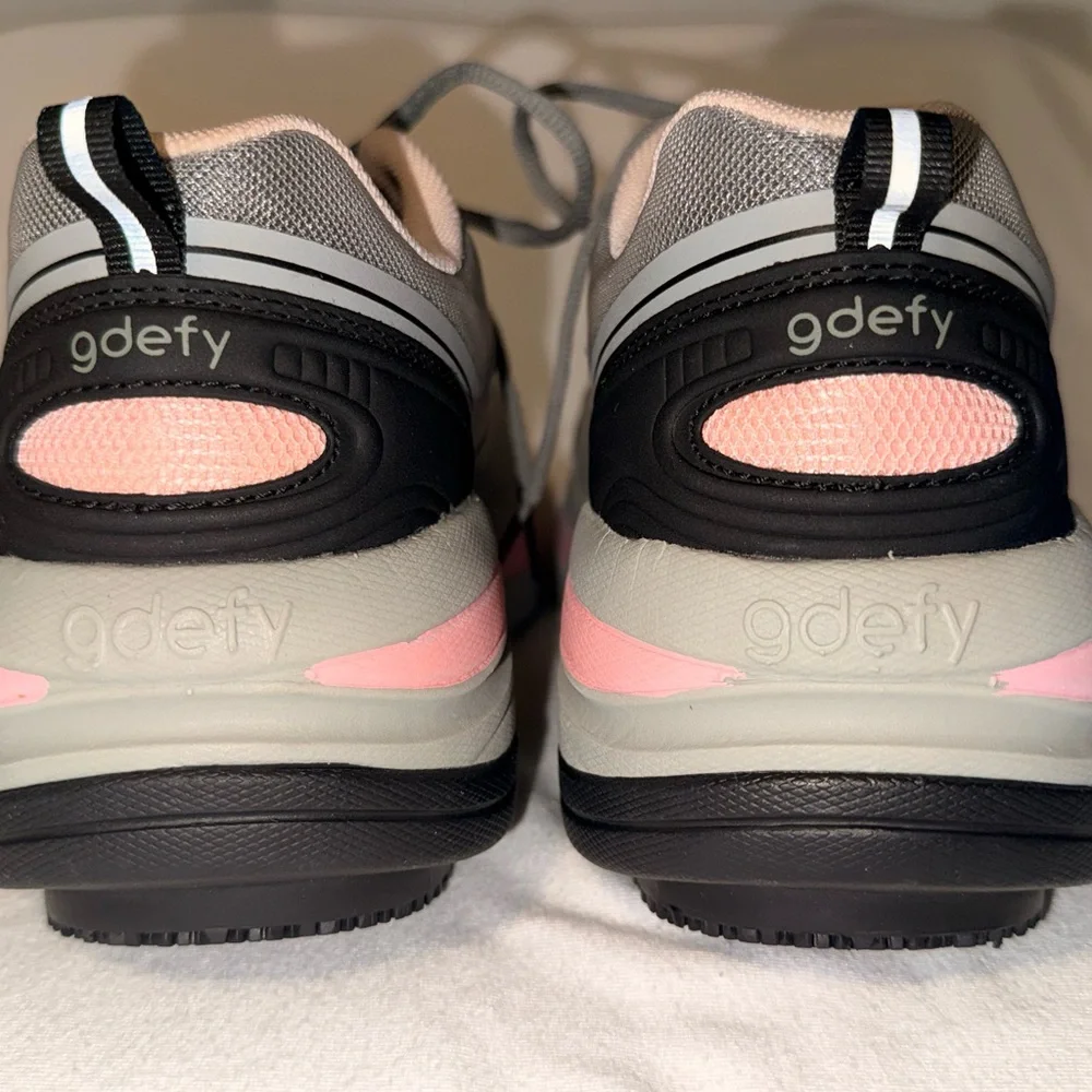 Gravity Defyer Gdefy Women’s Walking Shoes Size 9 Gray Pink Orthopedic - Picture 7 of 11